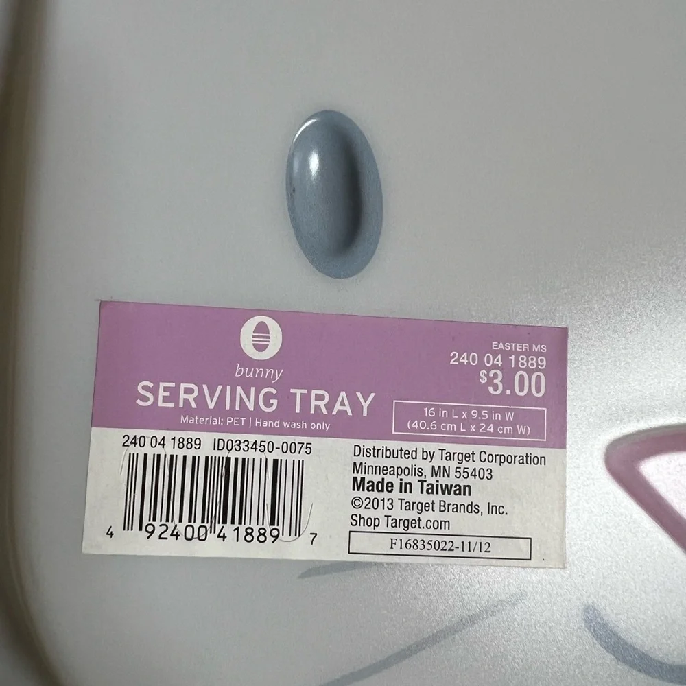 🐰TARGET: Medium/Large size Easter bunny serving tray, preowned.
